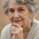 Prsten modry vintage