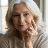 Prsten srdcem zlatym stříbra vintage