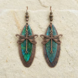 Náušnice bohemskymi vazkami visací vintage