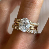 Sada lesklych prstenu zirkonem vintage