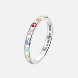 Prsten kvalitniho motivem tlapky stříbra