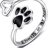 Prsten stříbro nohou 925 vyrabeny srdcem