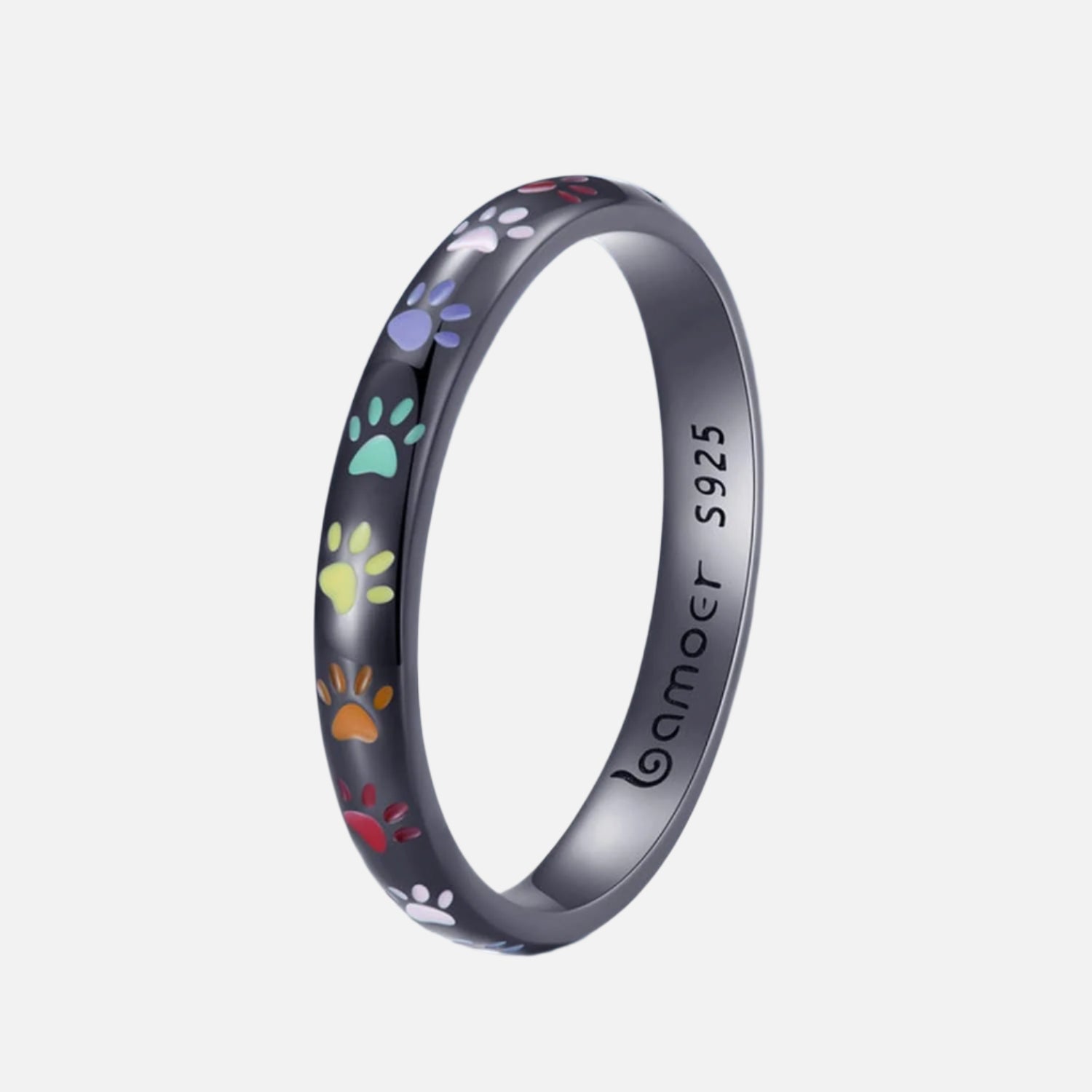 Prsten kvalitniho motivem tlapky stříbra