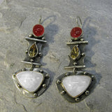 Náušnice kapky modrým zirkonem tvaru vintage