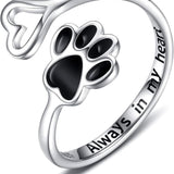 Prsten stříbro nohou 925 vyrabeny srdcem