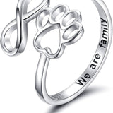 Prsten stříbro nohou 925 vyrabeny srdcem