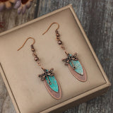 Náušnice bohemskymi vazkami visací vintage