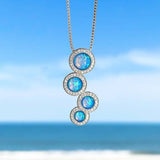 Náhrdelník opálem stříbře zirkonem