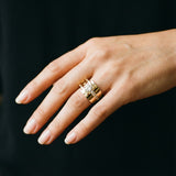 Prsten nepravidelny zirkonem vintage