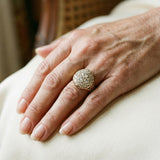 Prsten kolo diamantem vintage