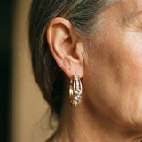 Náušnice pokovovani zlatem elegantní