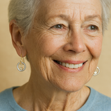 Náušnice zirkony stříbra vintage vintage