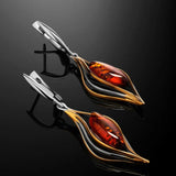 Náušnice poustni červené vintage