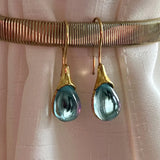 Náušnice leskle zelene kulate