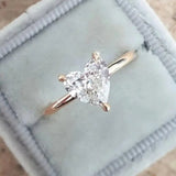 Prsten jemný vznešené srdcem zirkonu