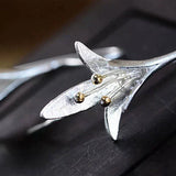 Náušnice květiny tvaru stříbra