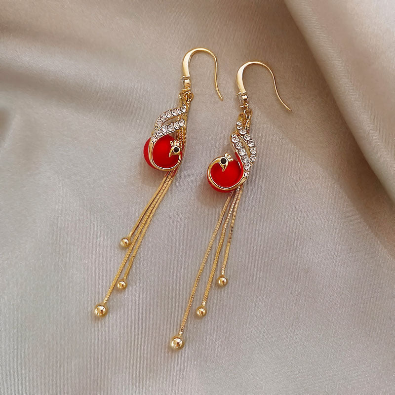 Náušnice festivni modrymi perlami