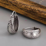 Náušnice mandala stříbra vintage