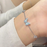 Sada motylkem svitici nahrdelniku naramku modrou