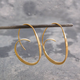 Náušnice velke kruhem spiralove