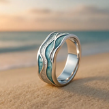 Prsten aurora plaze vlny oceanu