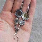 Náušnice krizove kovove asymetricke