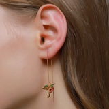 Náušnice ptaky retro