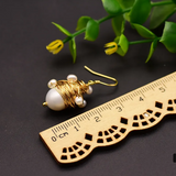 Náušnice ryzovymi vyrabene koralky rucne