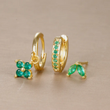 Sada kvetina diamanty nausnic