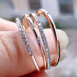 Prsten zirkonovy ctyrmi ctvercovy diamanty