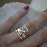 Prsten zirkonovy ctyrmi ctvercovy diamanty