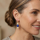 Náušnice modre vintage