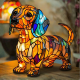 Jezevčík - Lampa ve vitráži