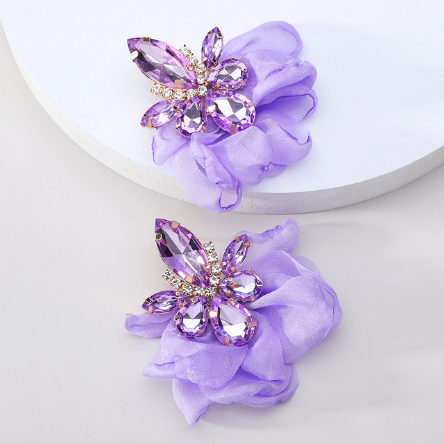 Náušnice barevnych petal kvety