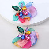 Náušnice barevnych petal kvety