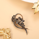 Náušnice zirkony černé elegantní