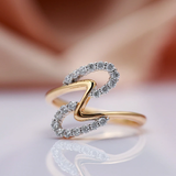 Prsten trpytivymi vlnami elegantní