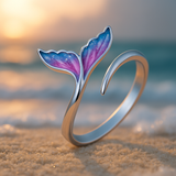 Prsten delfinem barevnym sofistikované nastavitelný