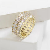 Prsten krystalovy siroky vintage