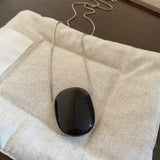 Náhrdelník cernym stribrnym klasicky retizkem